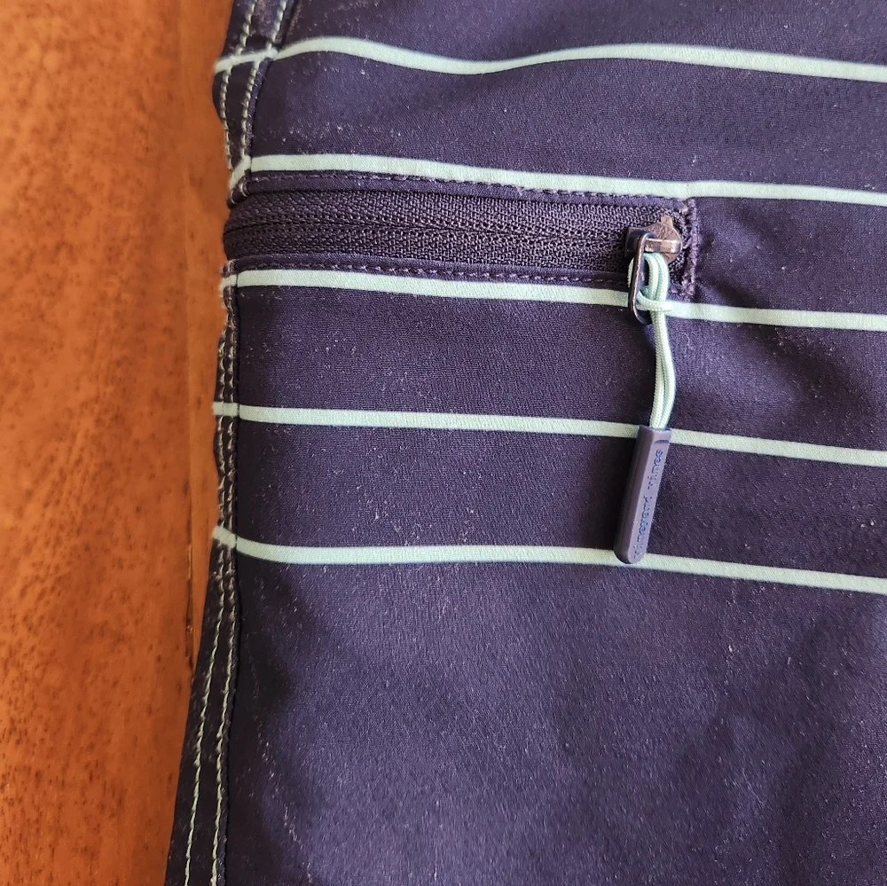 Vineyard Vines Marthas Vineyard Men’s Mint and Navy Stripe Swim Board Shorts 30